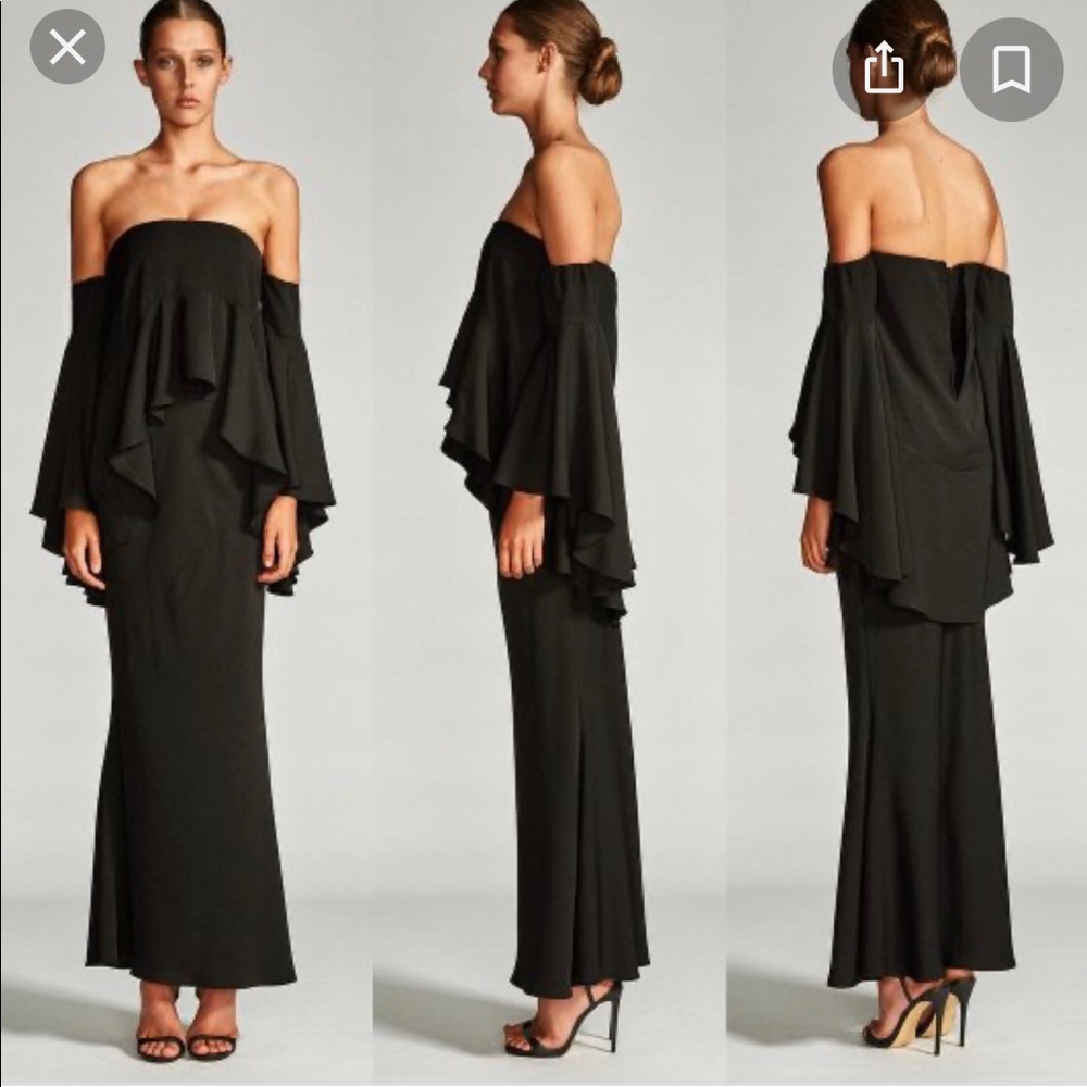 Shona Joy Cassiopea Layered Frill Maxi Dress Size 4.